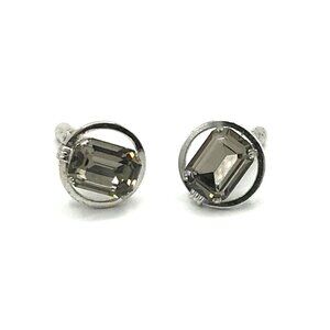 Vintage Destino Silver Cufflinks With Smoky Quartz Gemstones